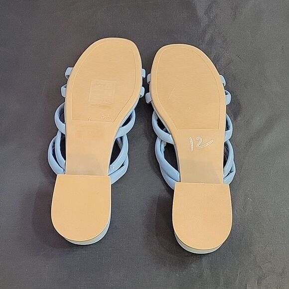 BRAND NEW LYNX LOW BLOCK HEEL SQUARE TOE CRISSCROSS MULTI-STRAP SANDAL - Picture 11 of 16